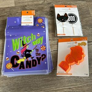 NEW Halloween Treat Bags Cookie Stamps Baking Bundle Celebrate It